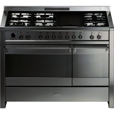 Smeg A3-7 120cm Dual Fuel Ranger Cooker in Stainless Steel Smeg A3-7 120cm Dual Fuel Ranger Cooker in Stainless Steel